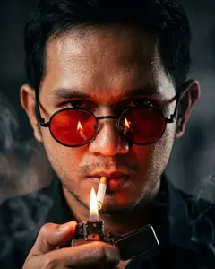 Hasil resep Potret Sinematik Noir Korek Api